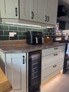 Recent Projects | Transforming a Home with a Green Shaker Kitchen: Open-Concept Benefits and Style