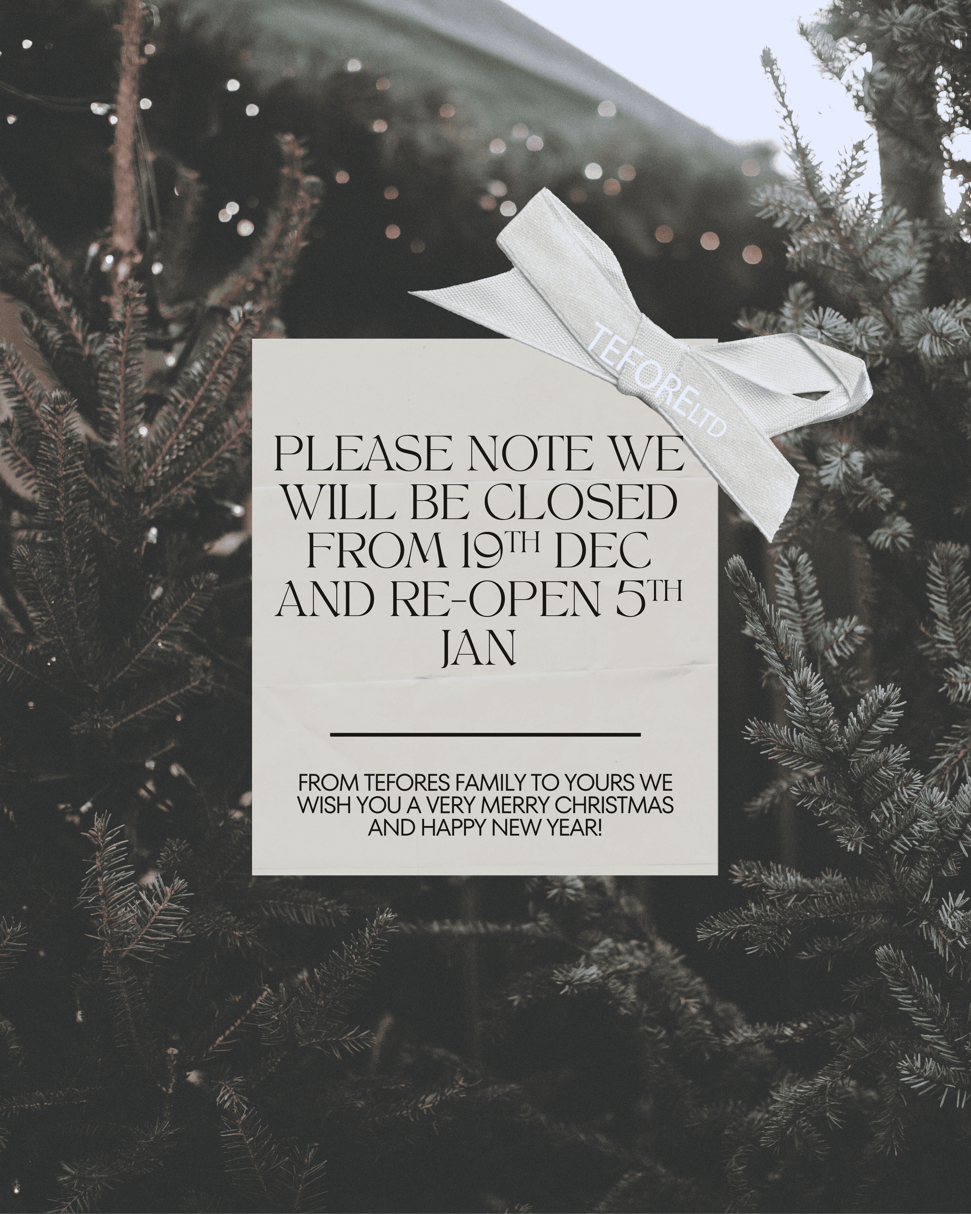 A Christmas Thank You & Exciting Things Coming in 2026 at Tefore Kitchens & Bedrooms