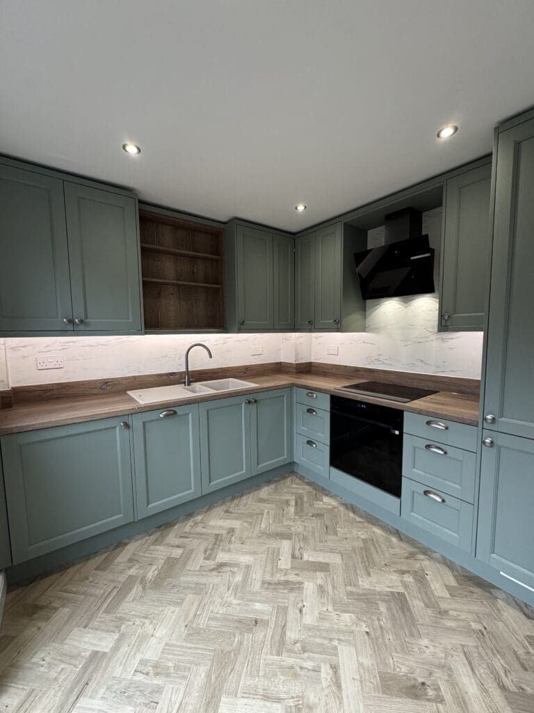 Recent Projects | Kitchen Transformation in Redditch: A Stunning Green Shaker Before & After Recent Projects | Kitchen Transformation in Redditch: A Stunning Green Shaker Before & After