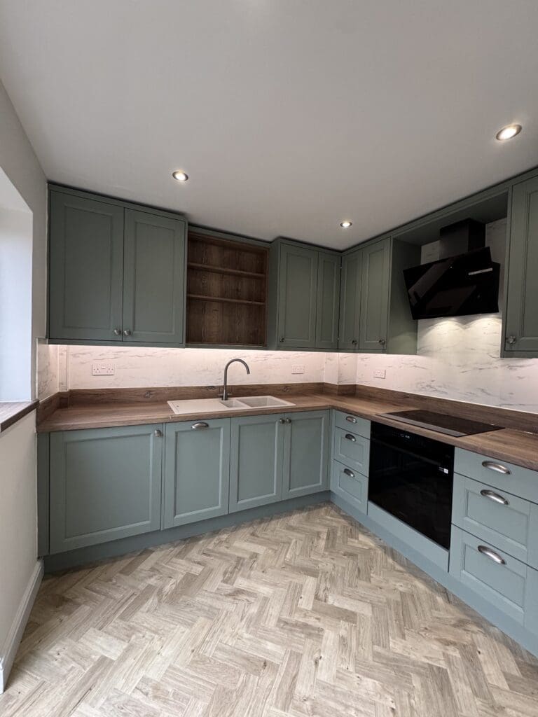 Kitchen Transformation in Redditch: A Stunning Green Shaker Before & After